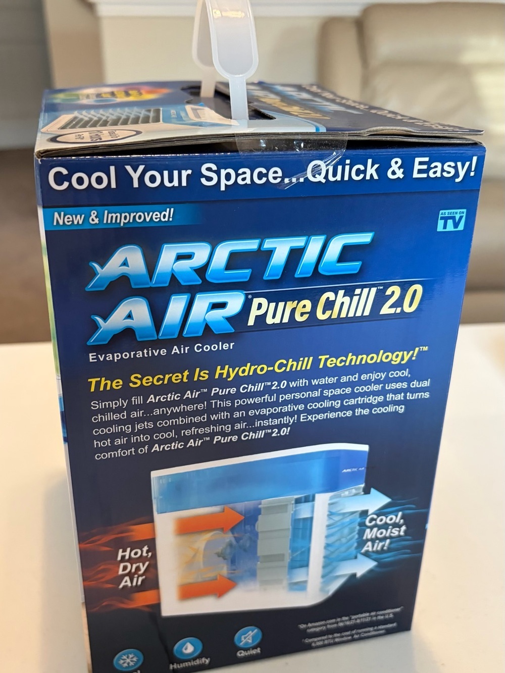 Arctic Air Pure Chill 2.0 Evaporative Air Cooler – New Sealed In Box. - Picture 4 of 6